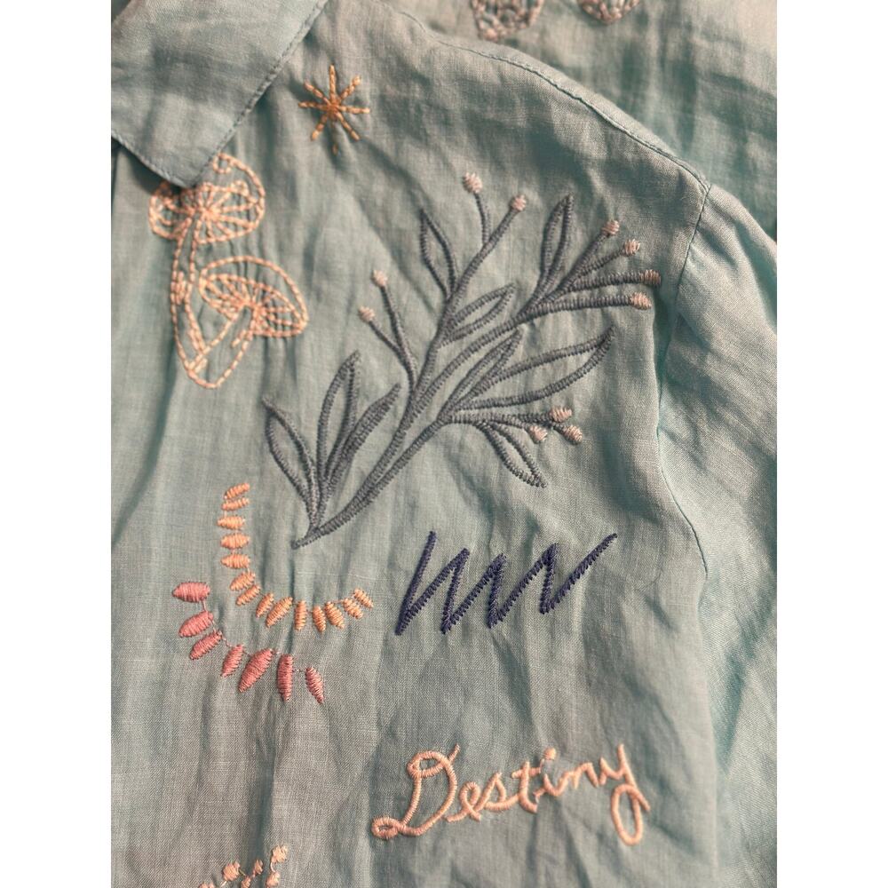 Johnny Was Embroidered Long Sleeve Button Down Shirt - Picture 13 of 13